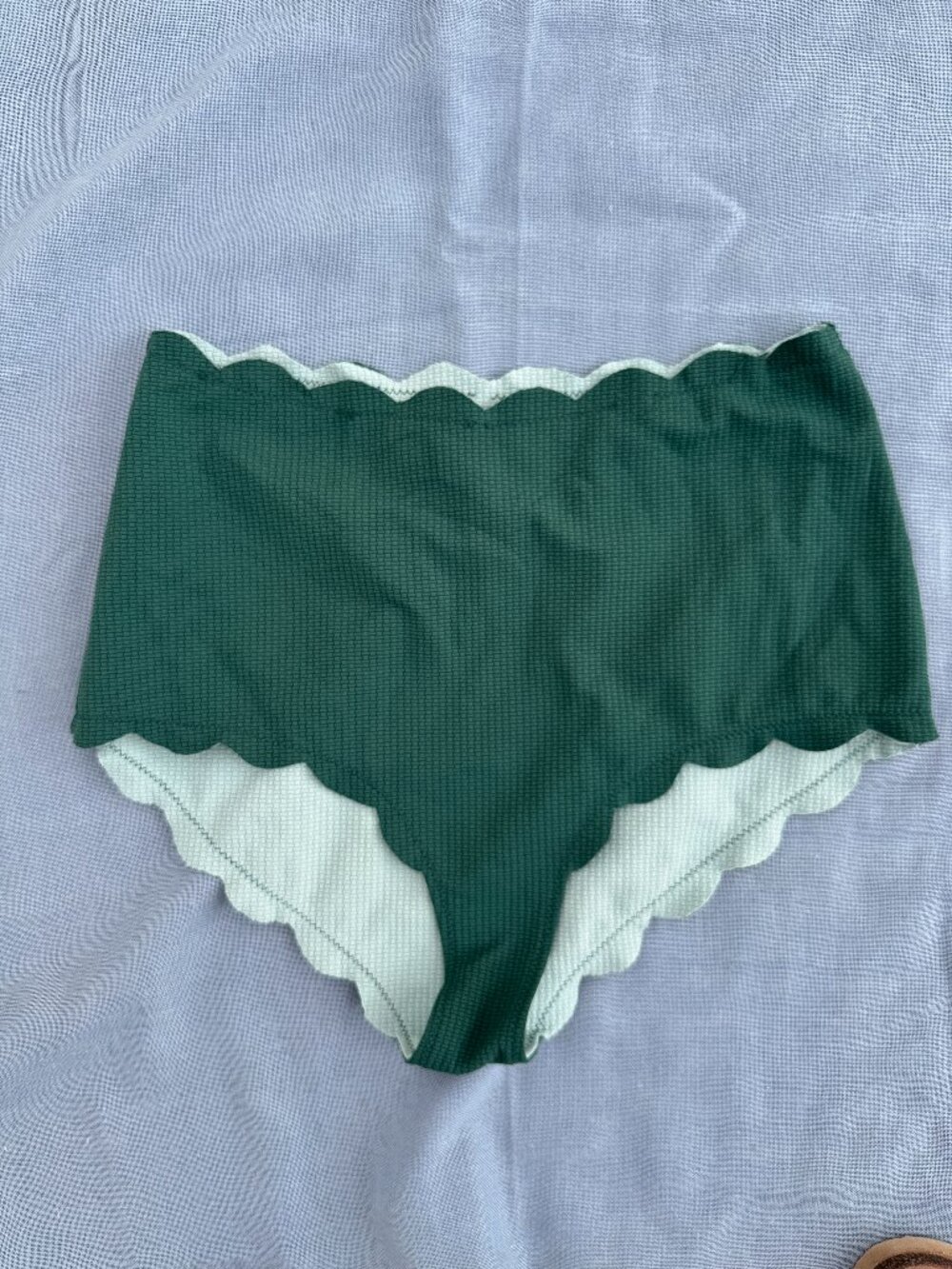 Marysia Santa Monica High-Waisted Bikini Bottom - Green - Size S